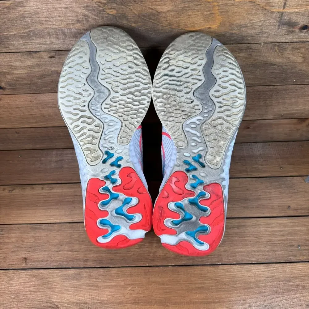 Nike Renew Run CK6360-101 Summit White Crimson Aqua Shoes Women's 9
